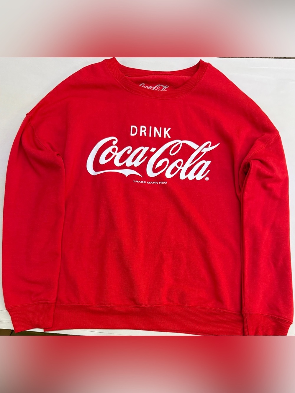 Coca Cola Red Crewneck Sweatshirt with White Logo